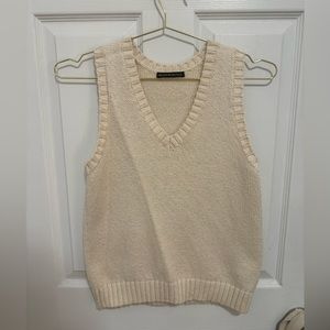 Brandy Melville Cream Sweater Vest